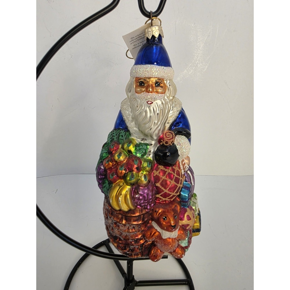 Christopher Radko Santa Delivers 97-247-0 1997 Fruit Basket Bear Ornament 7.5"